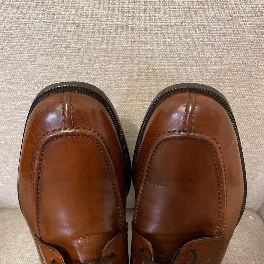 Bostonian Ricardo Lace Up Brown Derby Dress Shoes, Genuine Leather Round Toe 9 - Picture 5 of 16